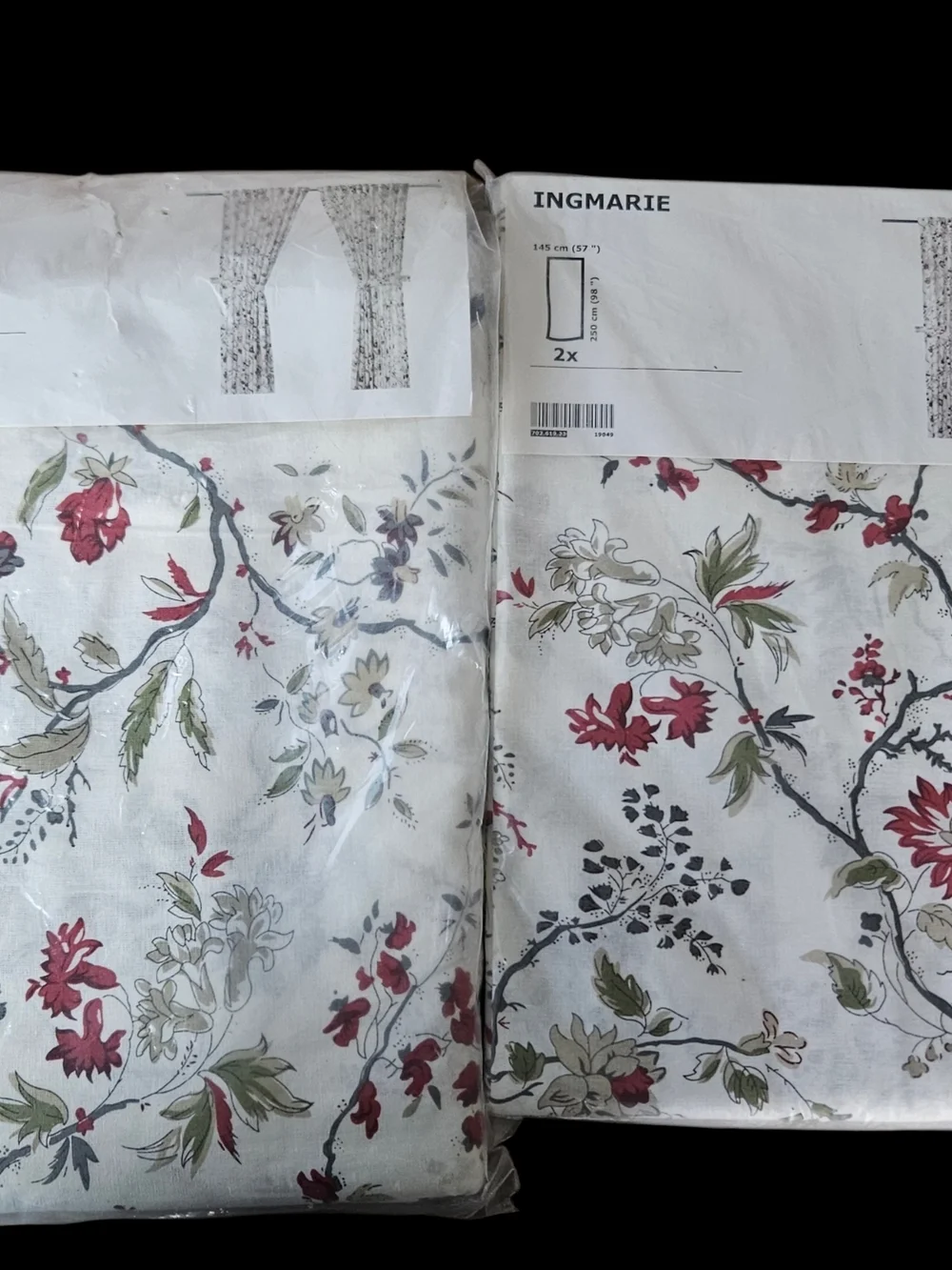 NEW IKEA INGMARIE Floral 4pc 57